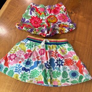Mini Boden Vibrant Multicolor Floral Shorts and Skort. Size 6/7 Years